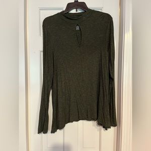 American Eagle soft and sexy green long sleeve with stripes size XL